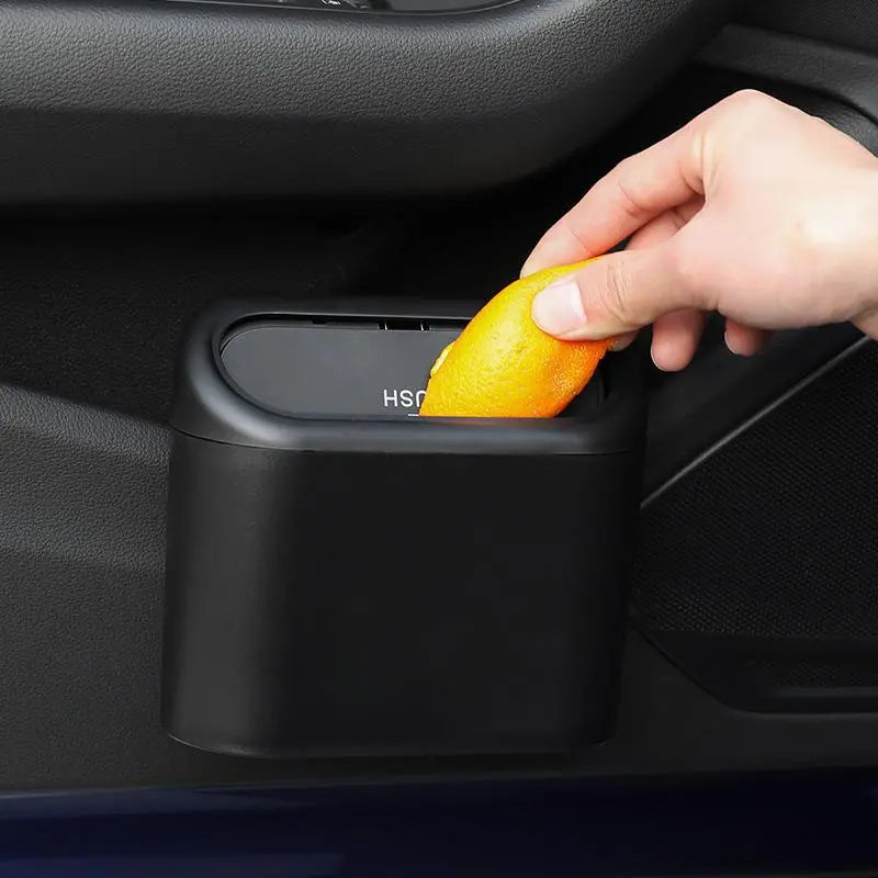 Multifunctional Car Trash Can with Lid and Storage Bin - Backseat Organizer for Vehicles and Office Use