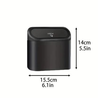 Multifunctional Car Trash Can with Lid and Storage Bin - Backseat Organizer for Vehicles and Office Use