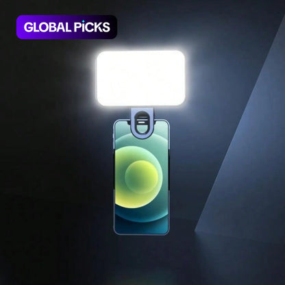 3 Color Temperature Adjustable LED Selfie Light, USB Rechargeable Clip on Phone Computer, Cellphone, Portable Mini Fill Light for Video Conference Vlog Makeup, Cell Phone Accessories, Led Smartphone Light, Cell Phone Light #GLOBAL PICKS