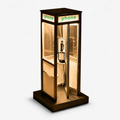 Retro Telephone Booth Lamp, Creative Bedside Night Light for Bedroom, Desk, Living Room, Cozy Home Decor & Gift