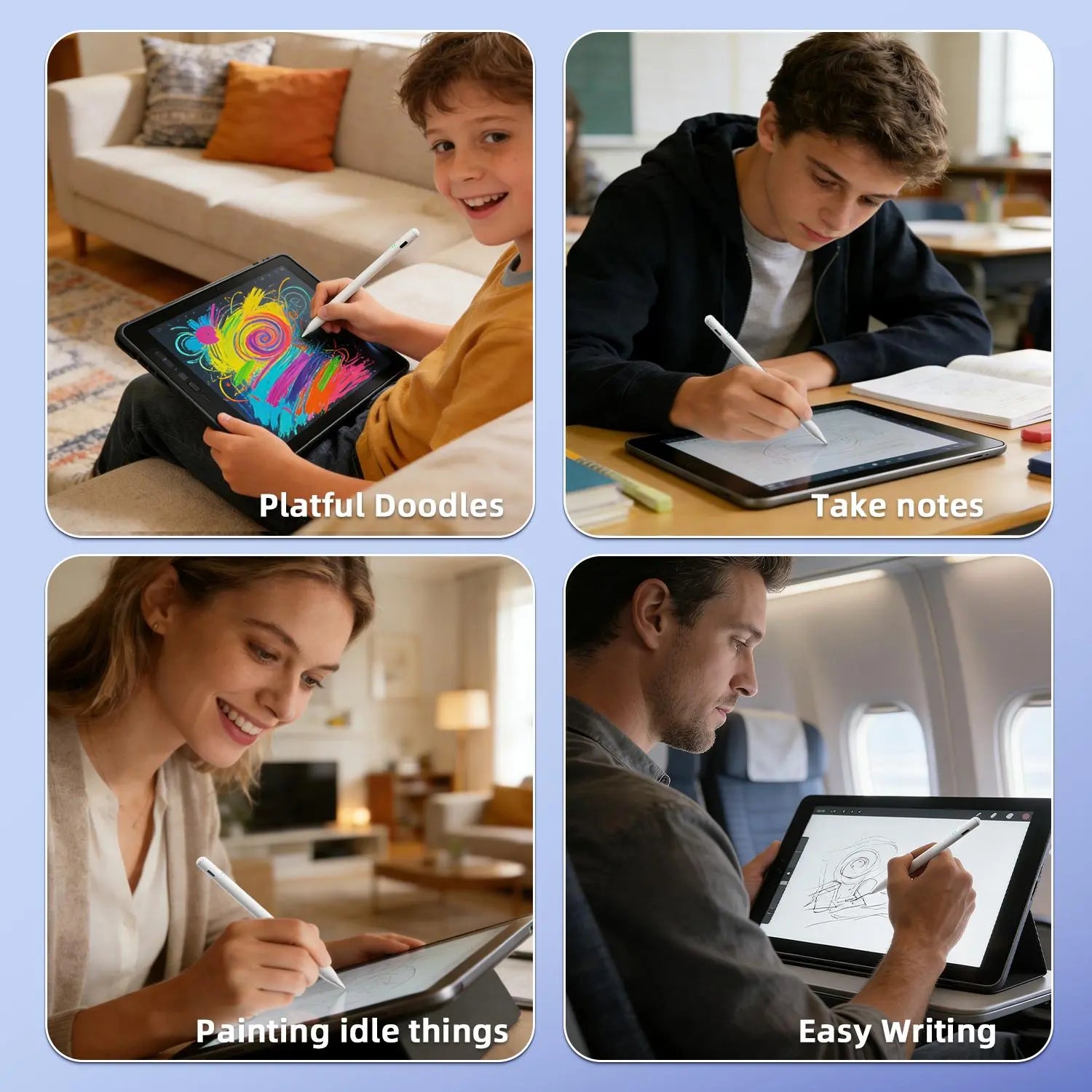 Stylus Pen for Ipad 6Th-11Th Generation, Active Pencil Compatible with 2018-2025 Apple Ipad Pro 11"/12.9"/M4, Ipad Air 3/4/5/M2/M3/M4, Ipad Mini 5/6/7 Gen Summerwins