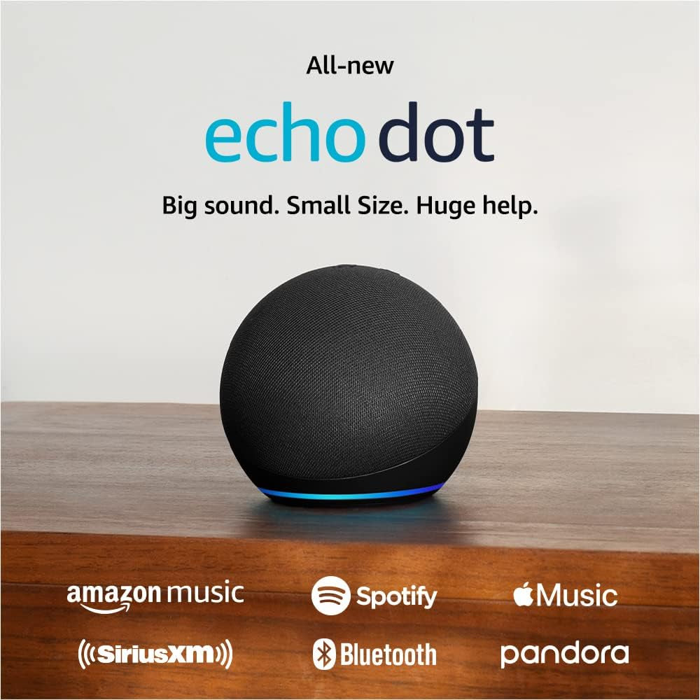 Echo Dot with  Basics Smart Color Bulb