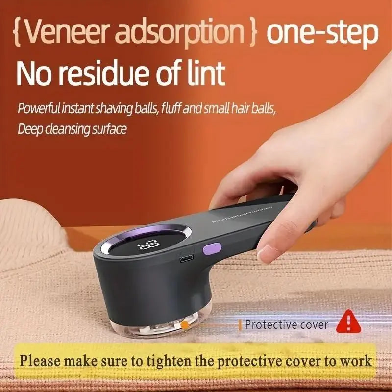 Rechargeable Portable Electric Lint Remover for Fabrics, Upholstery, and Carpets - Household Fabric Shaver for Home Use