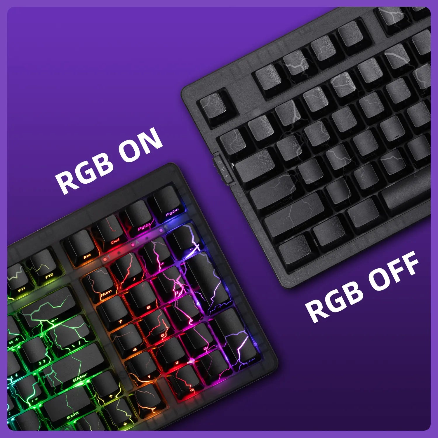 ZORNHER ZH980 Wireless Bluetooth Mechanical Gaming Keyboard - 95% Black Hot-Swappable Custom Feel, Rapid Trigger Clicky Gaming Keyboard, RGB Backlit, 2.4Ghz/Usb-C/Bt5.0 Connectivity, Gaming Keyboards ,Dealsforyoudays ,Summerwins