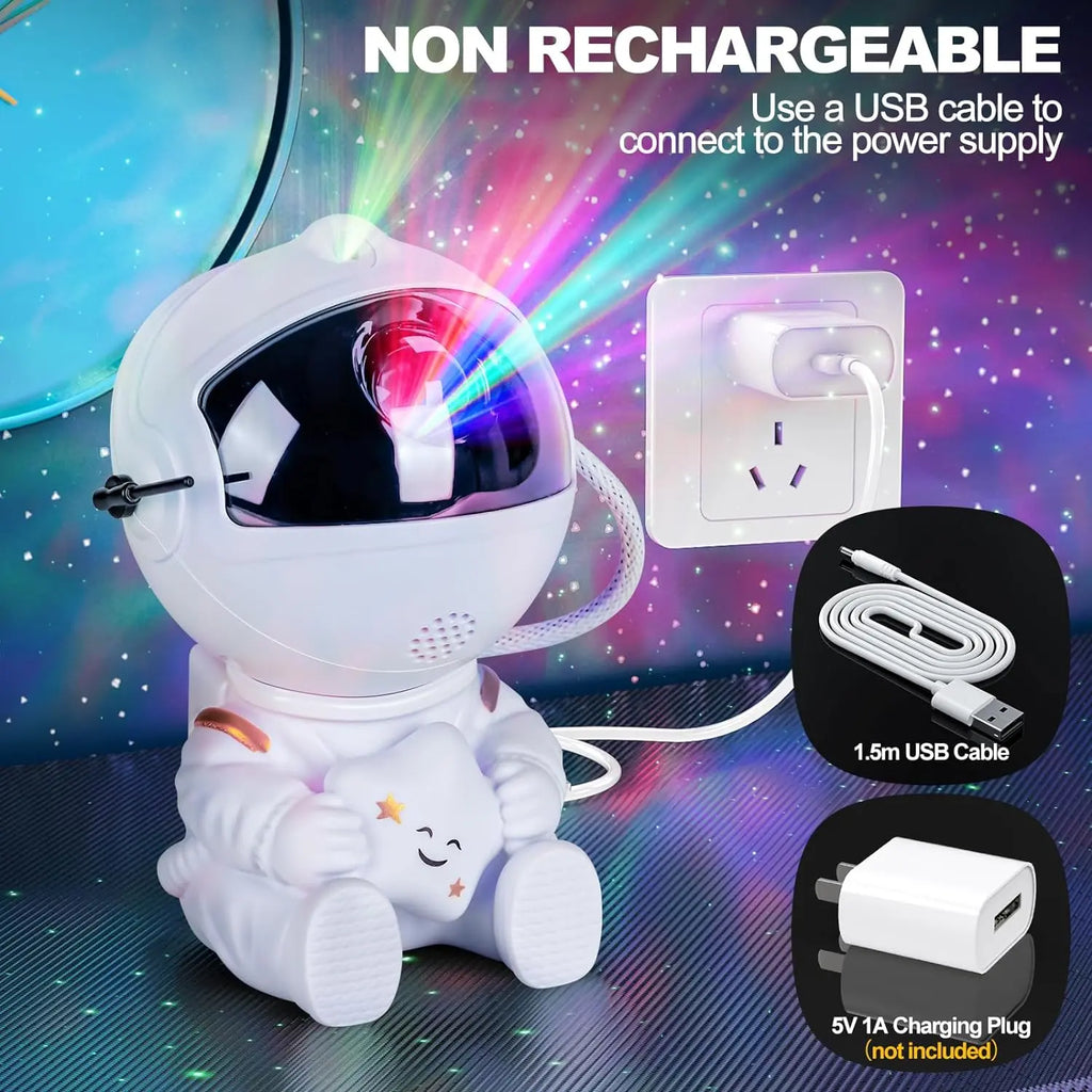 Astronaut Galaxy Star Projector LED Light - Home & Living Room House Decor Tech Gadget, 8 Modes, Remote Control, 360° Adjustable Nebula Ceiling Lamp, Birthday Gift for Boyfriend Men'S Room Accessory, Led Lights