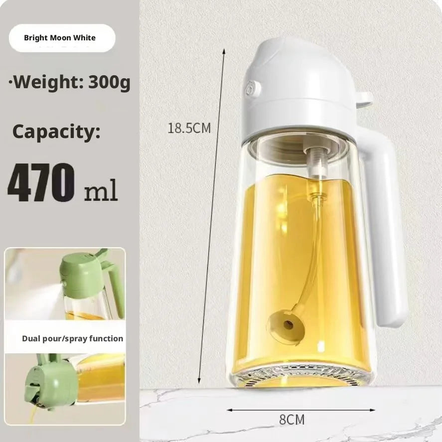 Glass Spray Oil Pot - Commercial Use for Catering, Household Use for Seasonings, Oil Bottle for Baking, Spray Oil Bottle for Hom
