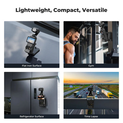 K&F CONCEPT Adjustable Magnetic Mount Camera Stand for DJI Osmo Pocket 3 - Desktop Support Base Bracket, Multi-Function Expansion Adapter Frame Accessories (Camera Not Included)