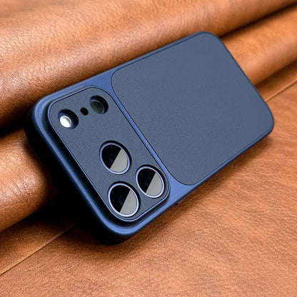 Luxury Business PU Leather Phone Case for Iphone 13/14/15/16/17 Pro/Pro Max and Air 17 Pro/17 Pro Max, Shockproof Soft-Border Large-Window Full-Camera Protection Cover for Men and Women