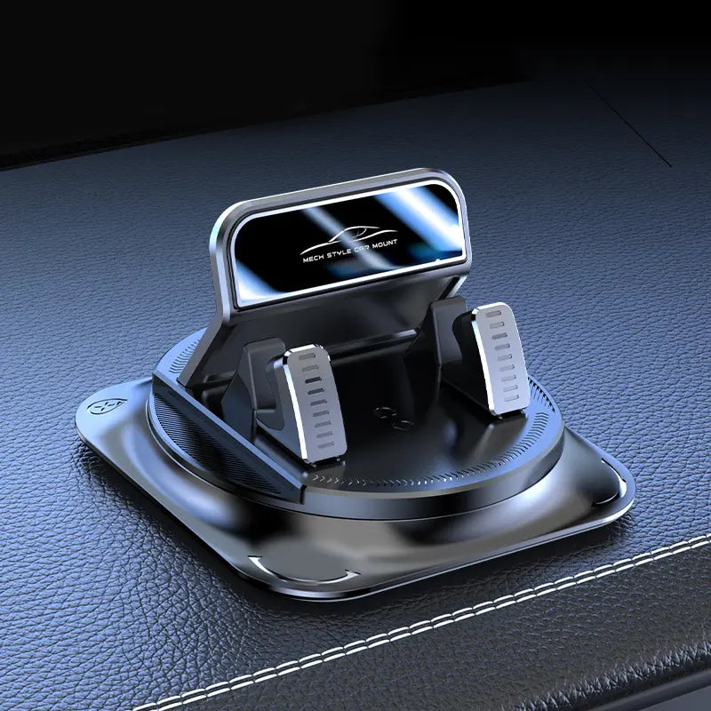 Car Phone Holder with 360-Degree Rotation for In-Car Navigation, Adjustable Horizontal and Vertical Screen Angles, Suction Cup Non-Slip Design Compatible with iPhone and Android