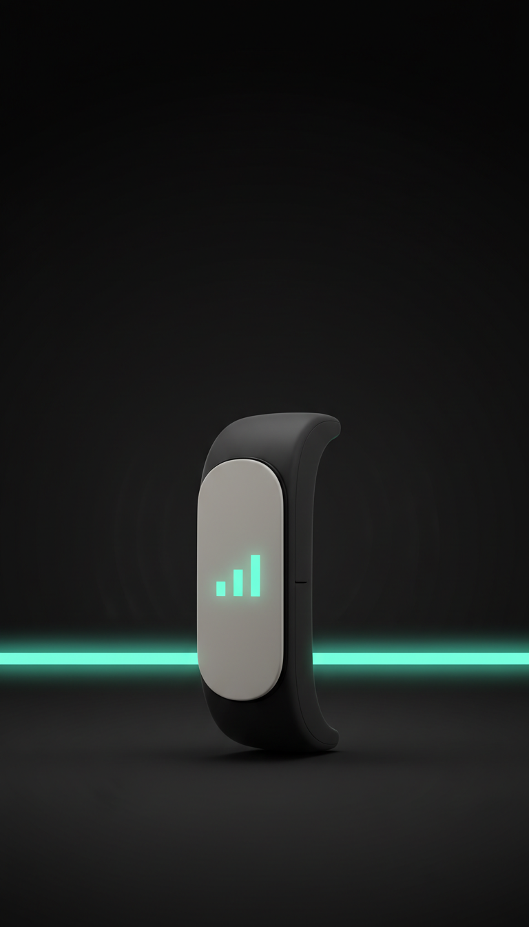 Minimalist Fitness Tracker with Matte Black Finish