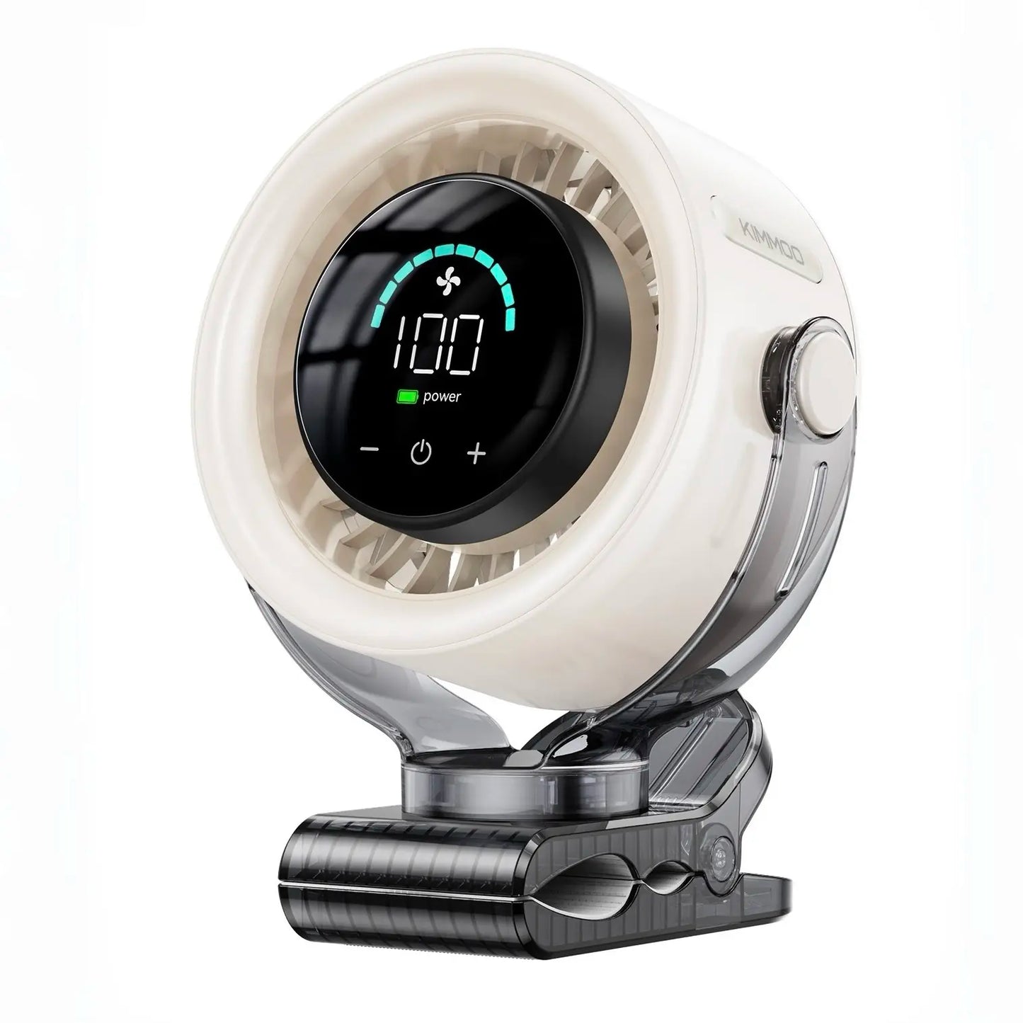 4000Mah Rechargeable Portable Clip on Fan-100-Speed Touch Control, LED Display, 360° Rotate Quiet Turbo Desk Fan, Small Battery Operated USB Fan for Stroller Bed Travel Camping Golf Gym Summerwins