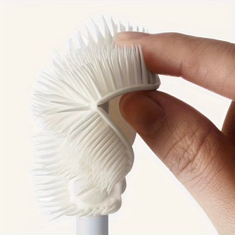 Foldable 360 Degree Comprehensive Cleaning Silicone Brush with Long Handle Design, Reusable for Bottles and Cups