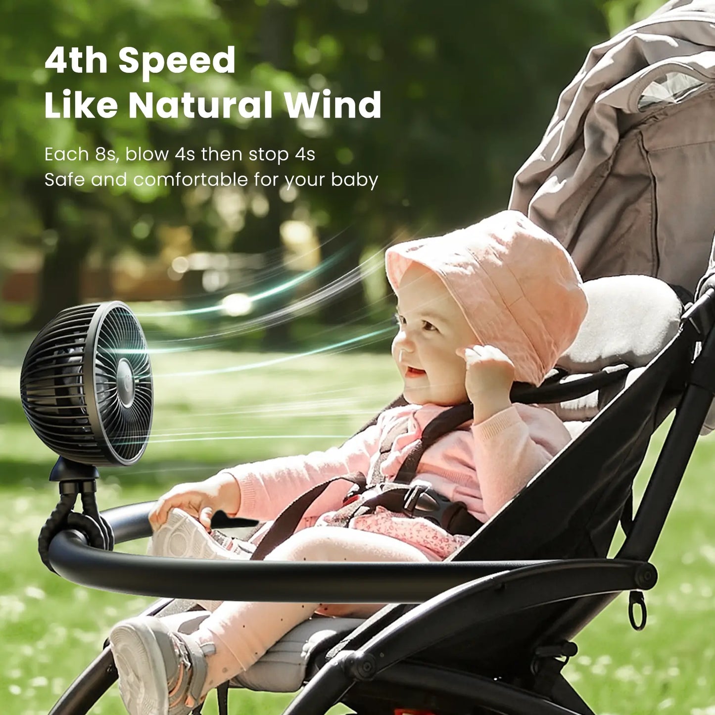 [ Auto-Oscillating | 15H Battery Life] GAIATOP Baby Stroller Fan with Mosquito Repellent, Flexible Octopus Clip-On Fan, Portable Cooling Fan for Travel Accessory, Car Seat & Nursery, Practical Family Gift Summerwins
