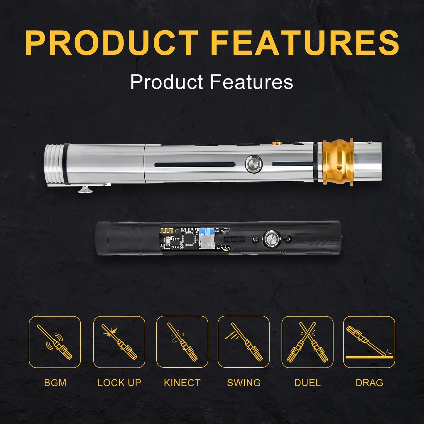 SUPERNEOX Neopixel Lightsaber Hilt Multi Colors 27 Sound Fonts Smooth Swing&Motion Control, Budget-Friendly Metal Handle for Adults and Kids