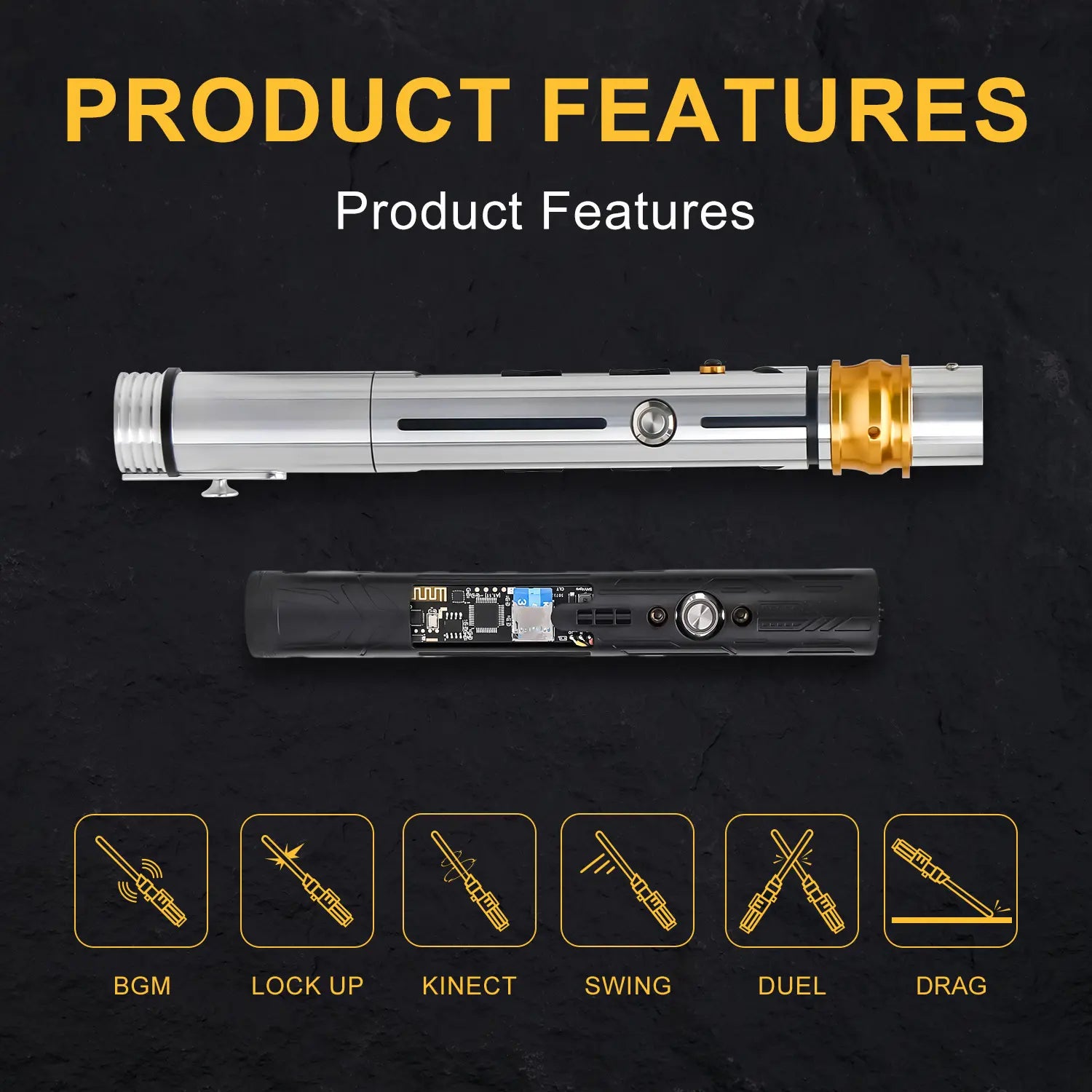 SUPERNEOX Neopixel Lightsaber Hilt Multi Colors 27 Sound Fonts Smooth Swing&Motion Control, Budget-Friendly Metal Handle for Adults and Kids
