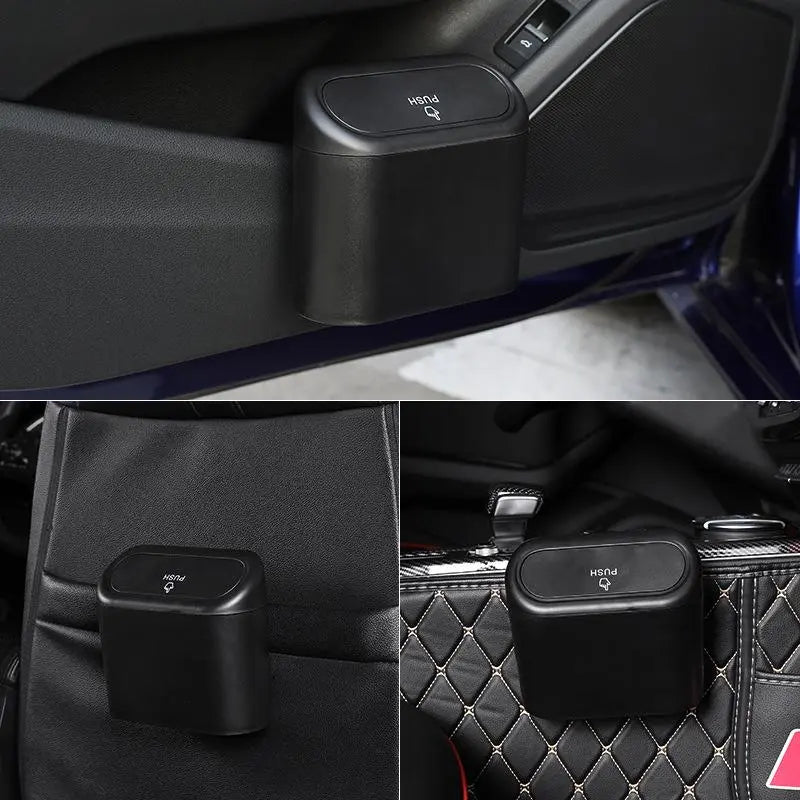 Multifunctional Car Trash Can with Lid and Storage Bin - Backseat Organizer for Vehicles and Office Use