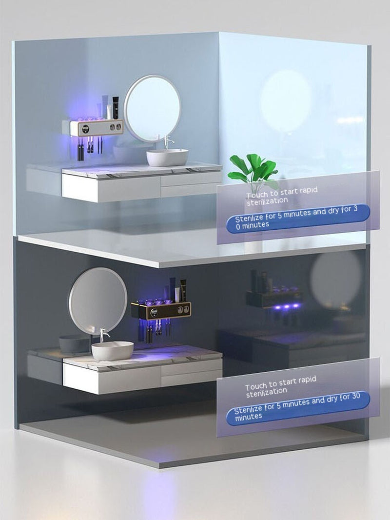 UV Sterilization and Drying Intelligent Toothbrush Disinfection Device Wall Mounted