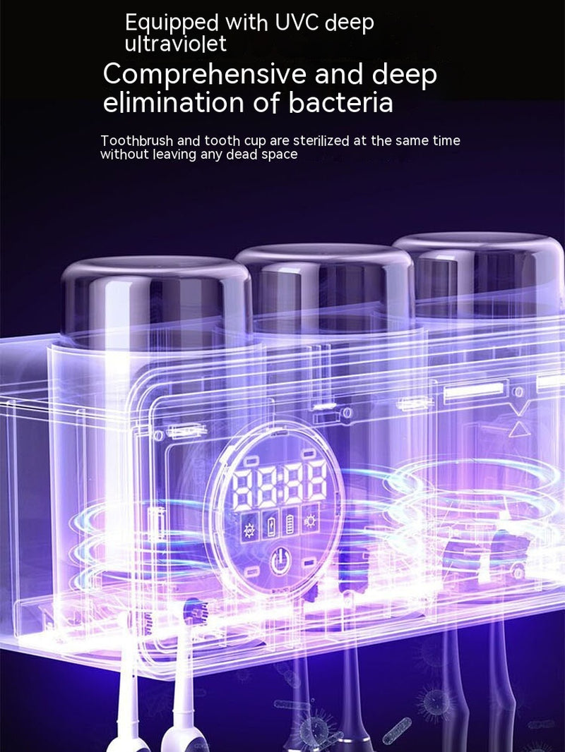 UV Sterilization and Drying Intelligent Toothbrush Disinfection Device Wall Mounted