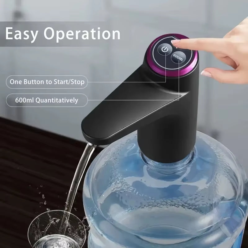 Portable 5-Gallon Water Dispenser with USB Charging Automatic Electric Pump for Home Office Outdoor Use