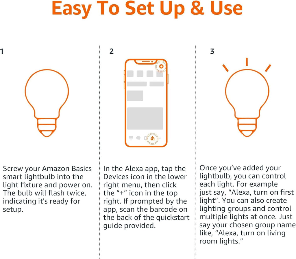 Echo Dot with  Basics Smart Color Bulb