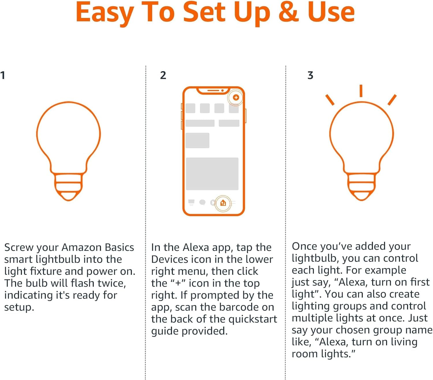 Echo Dot with  Basics Smart Color Bulb
