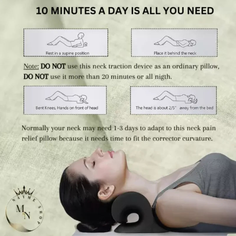 Neck and Shoulder Relaxer Cervical Chiropractic Traction Device Advanced Cervical Traction Device Remedial Pillows