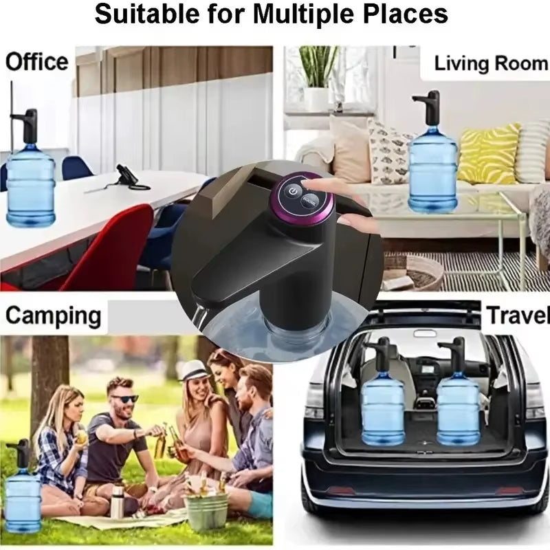 Portable 5-Gallon Water Dispenser with USB Charging Automatic Electric Pump for Home Office Outdoor Use