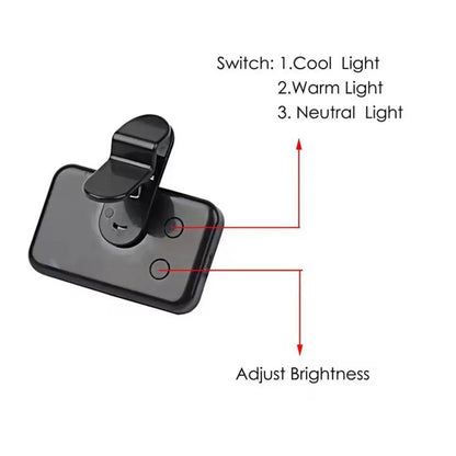3 Color Temperature Adjustable LED Selfie Light, USB Rechargeable Clip on Phone Computer, Cellphone, Portable Mini Fill Light for Video Conference Vlog Makeup, Cell Phone Accessories, Led Smartphone Light, Cell Phone Light #GLOBAL PICKS
