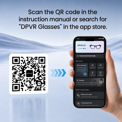 DPVR G1 Smart AI Glasses - Wearable Smart Glasses with 141-Language Translation, Smart Image Recognition, 1080P Offline Video Recording for Everyday Moments, Photochromic Lenses, Never Miss a Great Moment Again Camera BT, Ideal Father