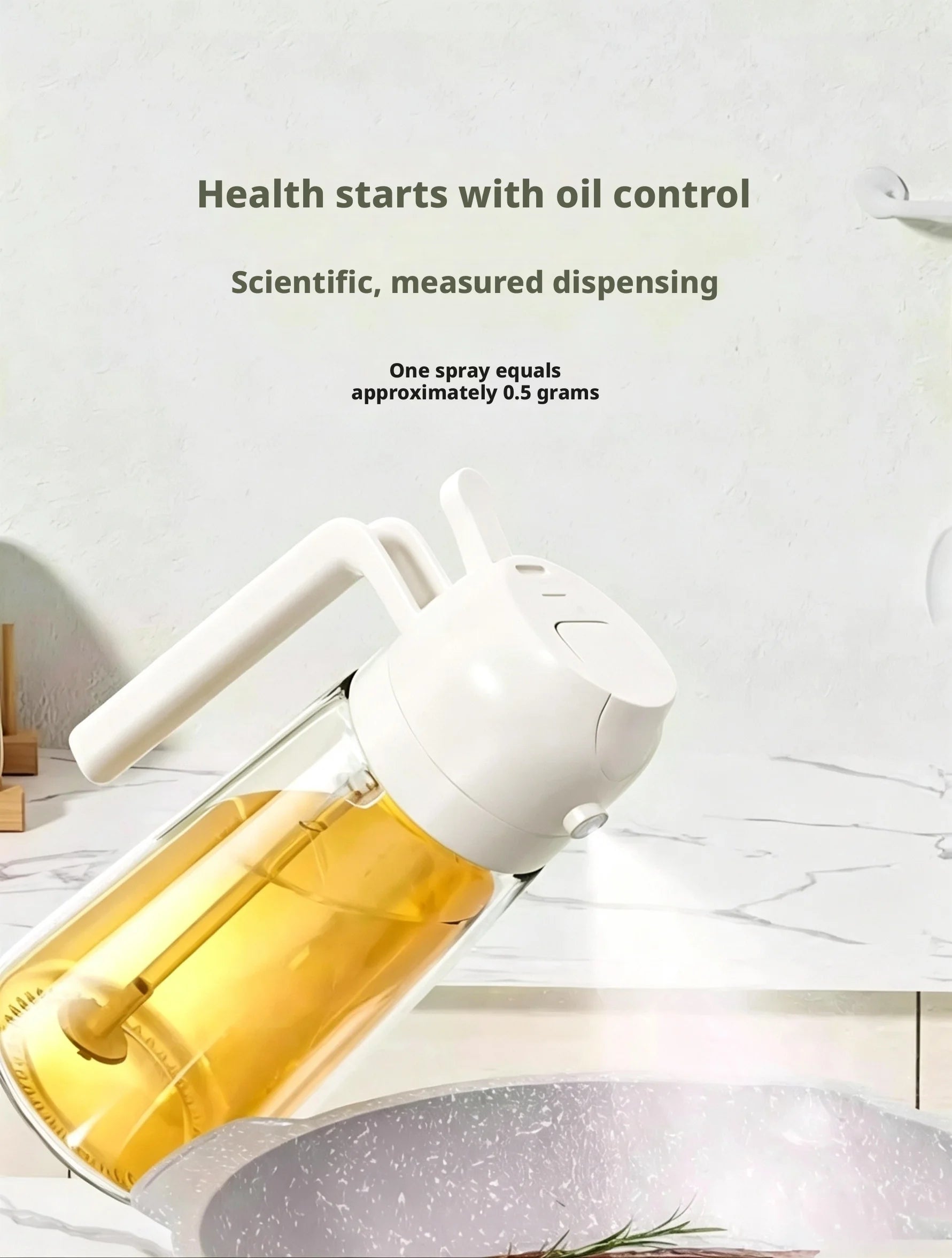 Glass Spray Oil Pot - Commercial Use for Catering, Household Use for Seasonings, Oil Bottle for Baking, Spray Oil Bottle for Hom
