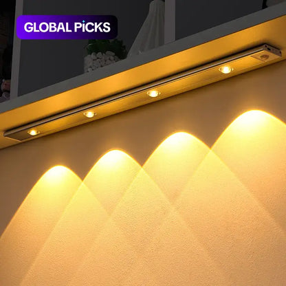 Motion Sensor Light, Usb-Rechargeable LED Sensor Lamp with Adjustable Lighting Modes, Wireless LED Light for Kitchen Cabinets, Bedrooms and Wardrobes, Night Light for Home Decor and Ambient Lighting #GLOBAL PICKS