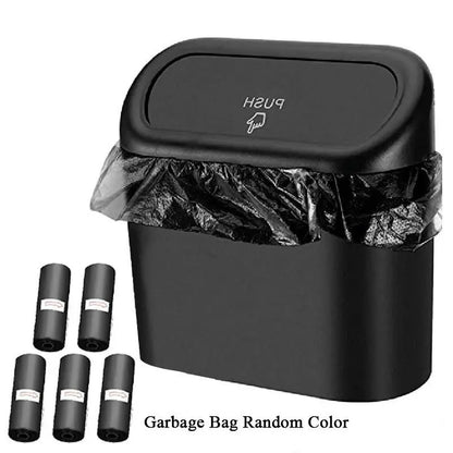 Multifunctional Car Trash Can with Lid and Storage Bin - Backseat Organizer for Vehicles and Office Use