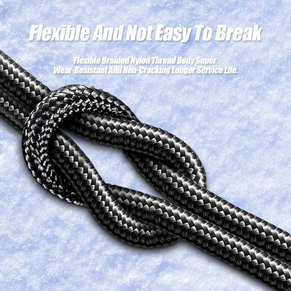100W PD Fast Charging Type-C Data Cable with Intelligent Digital Display, Durable Nylon Braided Design for iPhone 15 & Android Devices
