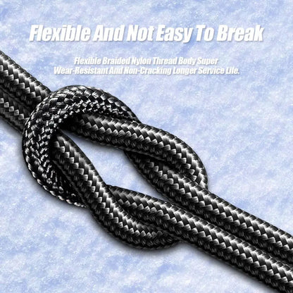 100W PD Fast Charging Type-C Data Cable with Intelligent Digital Display, Durable Nylon Braided Design for iPhone 15 & Android Devices