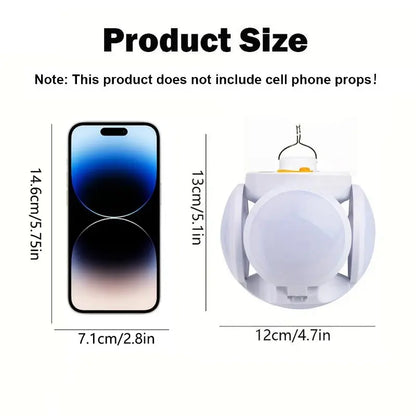 Portable Solar Camping Lantern - Foldable LED Light with Hook, Rechargeable USB Lamp for Home, Office, Tent, Emergency, and Power Outage Lighting