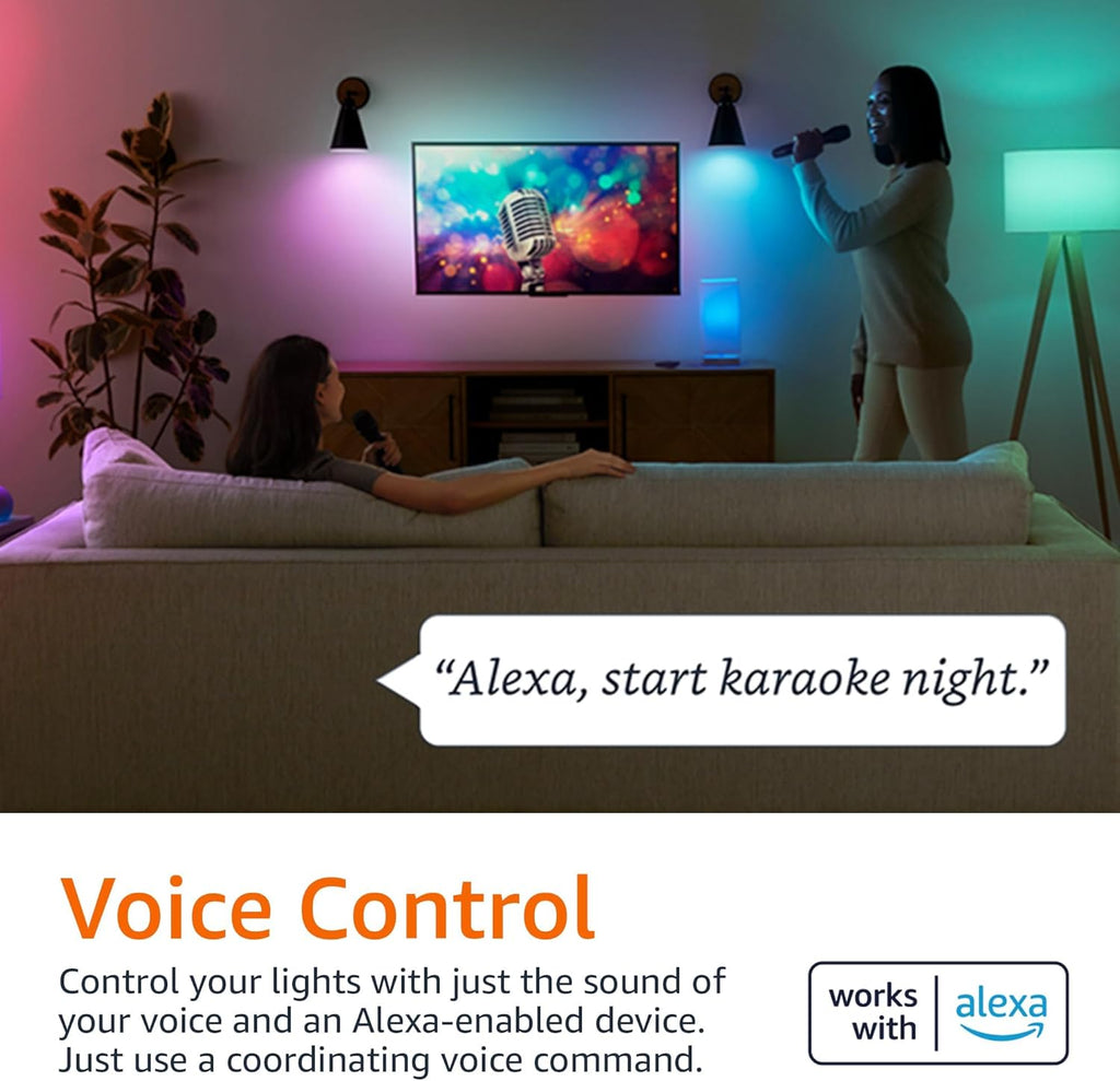 Echo Dot with  Basics Smart Color Bulb