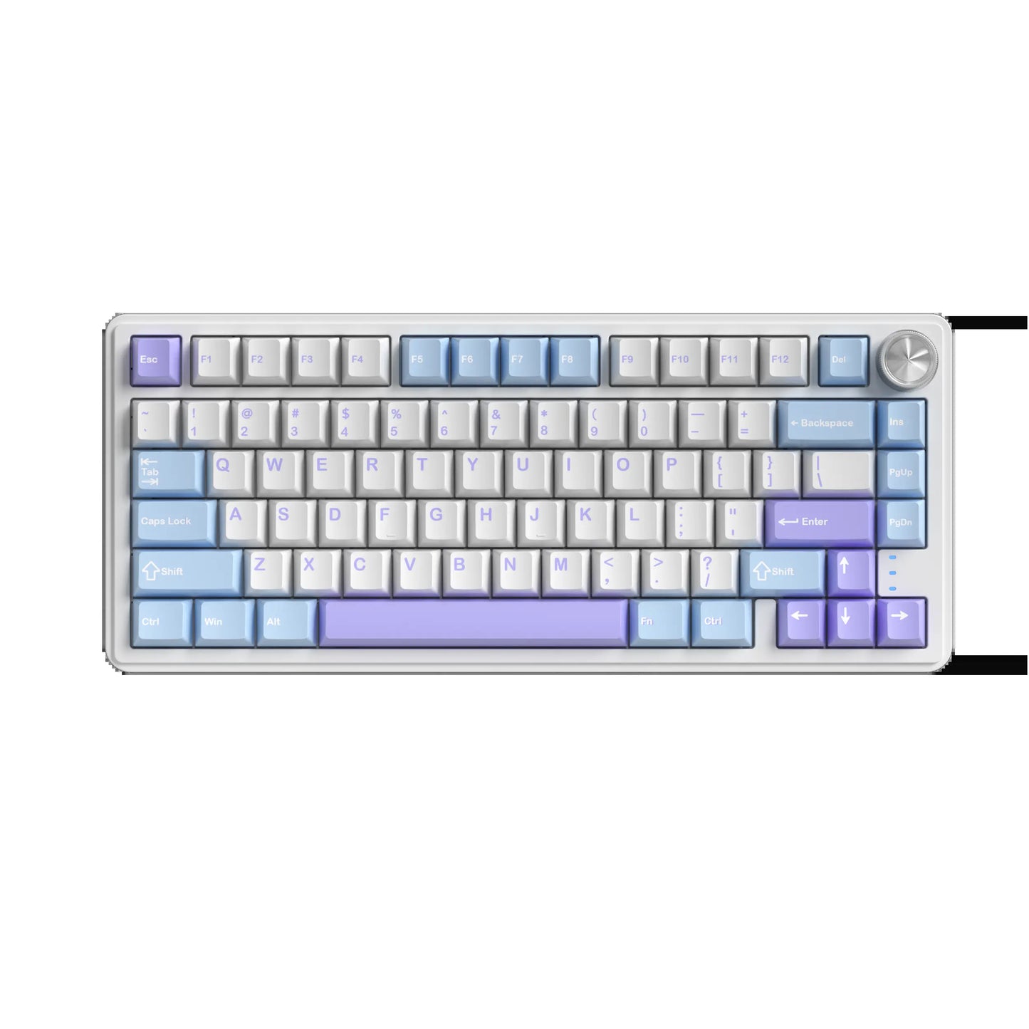 FURYCUBE FC75 Pro Mechanical Creamy Keyboard Wireless with Knob RGB Backlit Tri-Mode 2.4G USB-C Bluetooth Hot Swappable Gasket Structure in 75% Layout, Gaming/Office Keyboard for PC/MAC/LINUX, White&Green, Gift, Dealsforyoudays