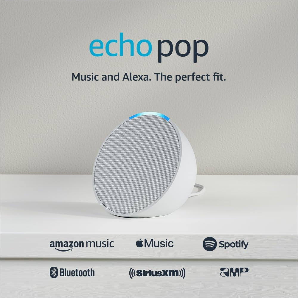 Echo Pop with  Basics Smart Color Bulb