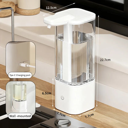 550Ml Kitchen Automatic Liquid Soap Dispenser USB Rechargeable Autosensing Touchless Hand Sanitizer Dispenser Bathroom Dispenser